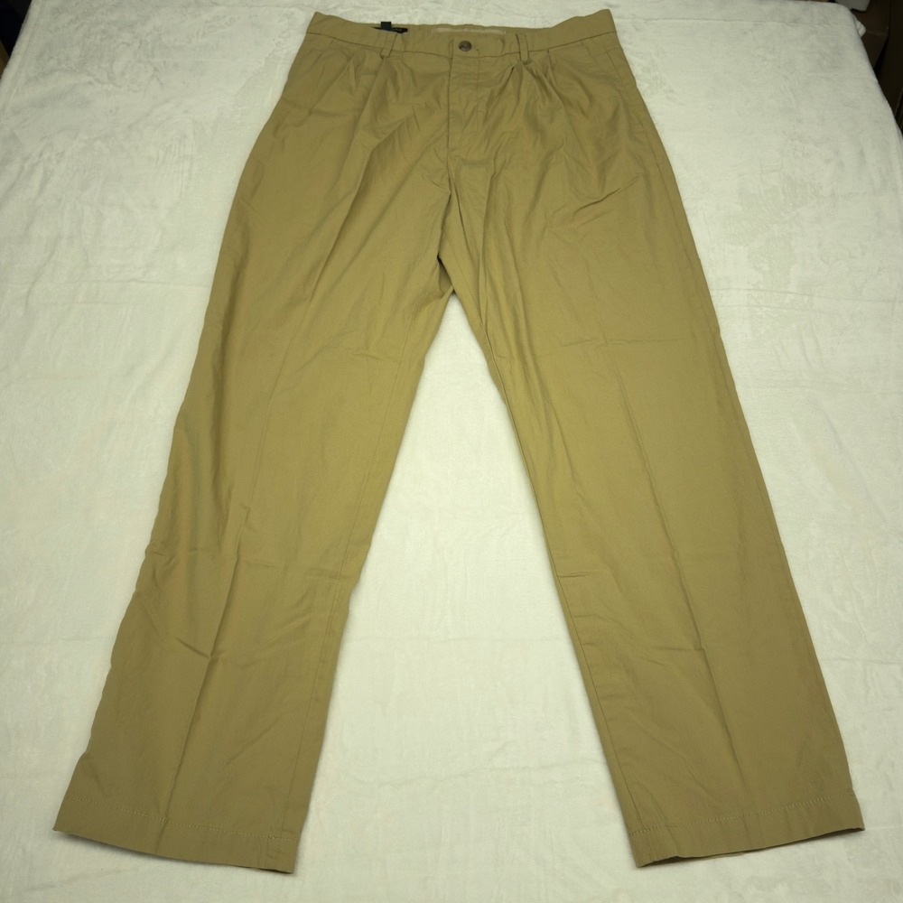 Banana Republic Pants Mens 34x32 Khaki Tan Pleated Performance Chino Lightweight